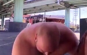 Master and his hubby after their workout in the parking lot.