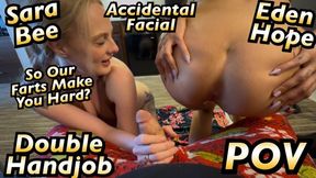 EPIC Farting POV Handjob - Sara Bee - Eden Hope