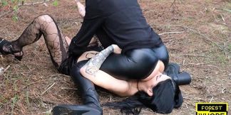 Kaitlyn Katsaros gets dirty in public with wild games