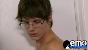 Twink makes a guy lick his ass and suck him off before anal