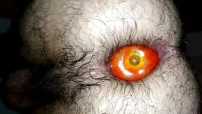 Hairy Beast Devours Huge Tomato Anal Ride – Wild Raw Gay Sex