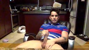 Hot Face and Tattoos Guy. Talking and Jerking Off