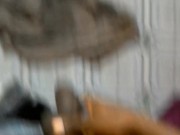 NAUGHTY AMATEUR MILF PISSING ON HIS SHIRT