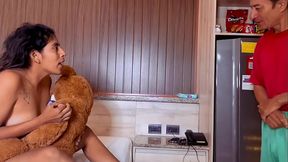 horny stepmother, a nympho and very sexy, is discovered by her stepson fucking with his toy