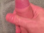 Stroking my shiny head onto a towel