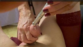 THE COCK OPENS WITH THE MISTRESS'S THROWS WITH HUGE PROBES