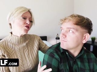 Large Titted Stepmom Lets Hung Stepson Pound the Bang Without Her Taut Vagina - MYLF