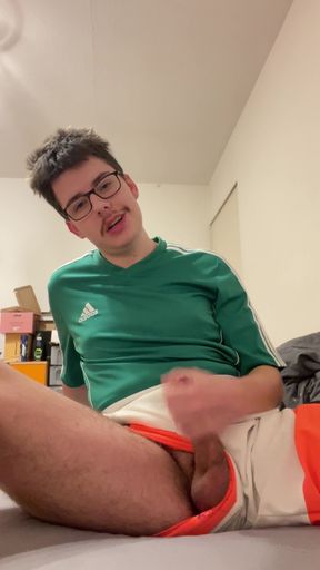 Epic moment from &quot;Geman Twink Jake019_xx Wanks in Adidas Jersey Shirt and Under Armour Shorts - Sportswear Orgasm&quot;