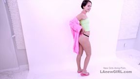 Glorious 18 Teen Brunet drills tremendous dick close up casting