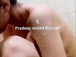 Indian slutty housewife bathing nude on webcam