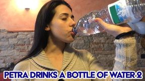 Petra drinks a bottle of water 2 - FULLHD