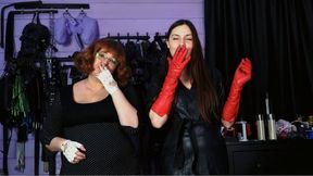 POV ur human ashtray for two Dommes (mov)