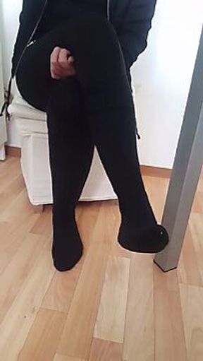 Sexy Feet in Socks: My Girlfriend's Hot Sister Under the Table