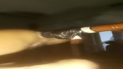 Lubed Ass stretched with a chair