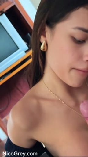 HORNY 18YO BRUNETTE SUCKS BALLS HARD - Petite Latina Gostosa Busty Big Tits Deepthroat Mouth Fuck Ri