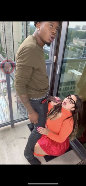 Velma fucks Shaggy BBC Hardcore on Balcony gets caught !