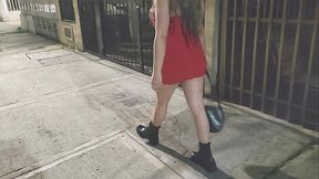 I catch a girl walking down the street and invite her to my apartment, things get hot.