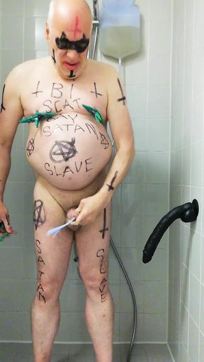 Satan slave is ready for bisexual enema sacrifice