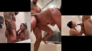 A Shower Fuck Cumshot