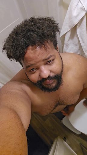 POV Facial Cumshot from Black Bear Daddy