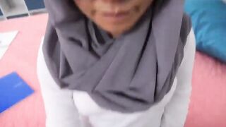 Adorable muslim barely legal banged by her classmate
