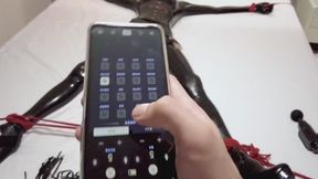 Fully covered latex bodysuit crossdresser