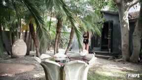 ”Big Tits April Olson Masturbates Poolside With Her Vibrator & Booty Plug”