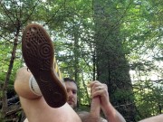 Hirsute Rodrick Shows His Fuzzy Asshole and Cums in the Middle of a Woods