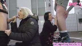 Lost place German foursome homemade group fuck
