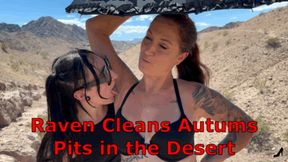 Raven Vice Cleans Autumn Bodell's Pits In The Desert - Outdoor Sweaty Armpits Worship Goddess Armpit Smelling Armpit Domination Smell Fetish Sweat Fetish MOBILE