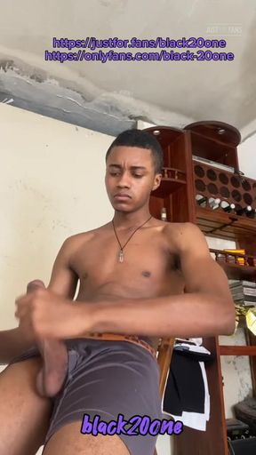 Here It Is Again Tony Blade, the Handsome Boy with the Big Black Cock Showing You His Cum