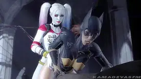 Harley Quinn Takes Charge in Steamy Futanari Showdown with Batgirl