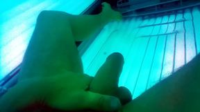 Justa9er Playing Around In Tanning Bed With My Big White Cock