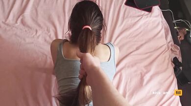 Anal in the big ass and cum on the tongue. kiss and fill