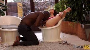 BLACK4K Black stud has interracial anal sex with manager from his gym