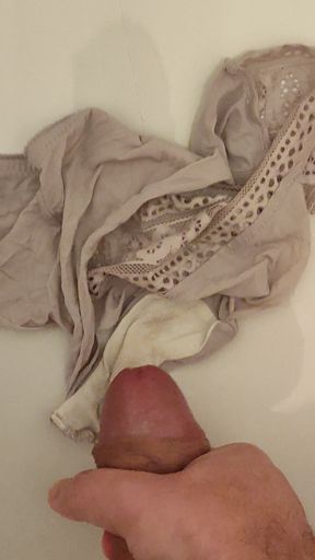 Ejaculation on the Tangas of this young student at the girls&#039; boarding school thick cum empty balls hard cock