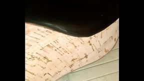 Shoeplay with my feet and my extreme high heels wedges