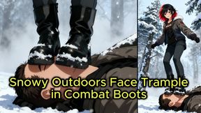 Snow Trample Femdom - Nataly Crushes Your Face in Heavy Boots