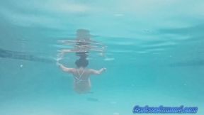 Carissa and her new mermaid tail with micro foam blooper bonus