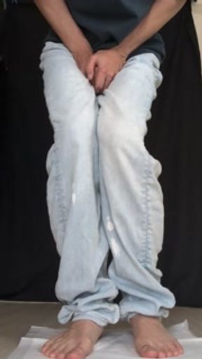 A man was planning to show off his new jeans, but he had to pee and ended up leaking them...