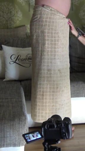 Stunning moment from &quot;Hot and horny skinny blonde secretary takes her panties off and gets the lube to give a handjob to&quot;