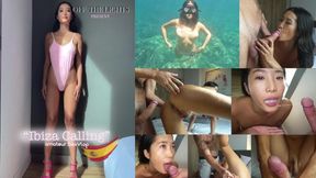 Two slutty wives get reckless on Ibiza beach