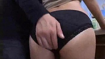 Japanese MILF gets pounded in the kitchen
