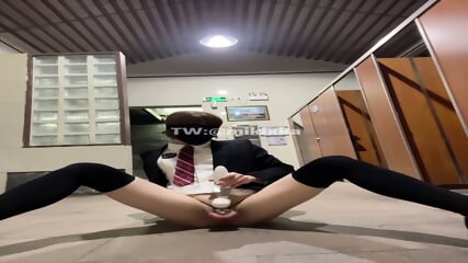 Public Toilet Sissy Exhibition Miki