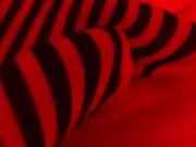 Stripped sock removal - Bare Feet in Red Light