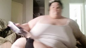 SSBBW midnight Milk chugging and Muffin Stuffing