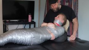 MILF MUMMY Failed Bondage Escape Challenge with Tickling mp4HD