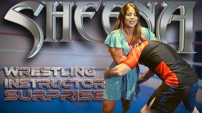 Sheena Wrestling Instructor Surprise
