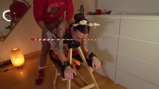 AnaKatana gets a Hardcore Christmas Painal (ROUGH ANAL BDSM IN BONDAGE))