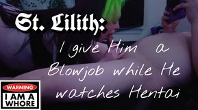 Cucked while I give him a BJ & He watches Hentai